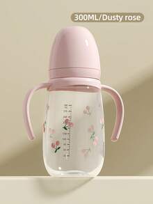 1pc Baby Wide-Neck Multi-Capacity Small Cherry PP Anti-Fall Anti-Colic Baby Bottle Suitable For Infant Feeding - Multicolor - View 17