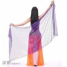 A Belly Dance Scarf With Rectangular, Glittery, Dot-Patterned Fabric. Available In Multiple Colors. Perfect For Dance Accessories, Dance Headbands, And Dance Performances. - Multicolor - View 13