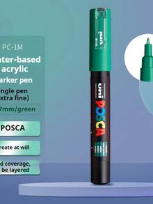 1pc UNI PC-1M 0.7mm Acrylic Fiber Tip Poster Marker, Waterproof, For Students, Office, Painting, Art, Back To School - PC-1M 0.7mm - View 11