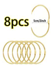 10pcs Rust-Proof Bathroom Shower Curtain Rings, Round Decorative Shower Curtain Rings, Metal Shower Curtain Rings, Split Ring Inner Diameter 2 Inches (Approx. 5cm), (Gold, Silver, Black), Rust-Proof Bathroom Shower Curtain Hooks, Round Decorative Shower Curtain Rings And Hooks, Metal Curtain Rings, Split Ring Inner Diameter 2 Inches (Approx. 5cm), (Gold, Silver, Black), Popular 3-Color Metal Open Shower Curtain Rings, Bright Gold/Matte Black - Shower Curtain Ring - View 16