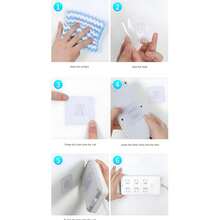 Wall-Mounted Adhesive Replacement Pads For Kitchen Bathroom Shower Caddy Storage Rack Holder No-Drill Adhesive Hooks - A - View 6