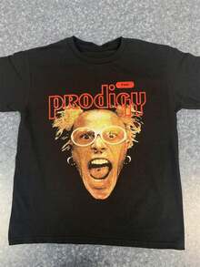 Motivo con logo della band maschile T Camicia - Maglietta nera a maniche corte,Presenta loghi accattivanti e stampe vivaci.,Vestibilità regolare, scollo rotondo, stile casual T Camicia,Lavabile in lavatrice,Adatto per concerti e per l'uso quotidiano - Articoli promozionali per band con stampa digitale resistente - nero - Visualizzare 1