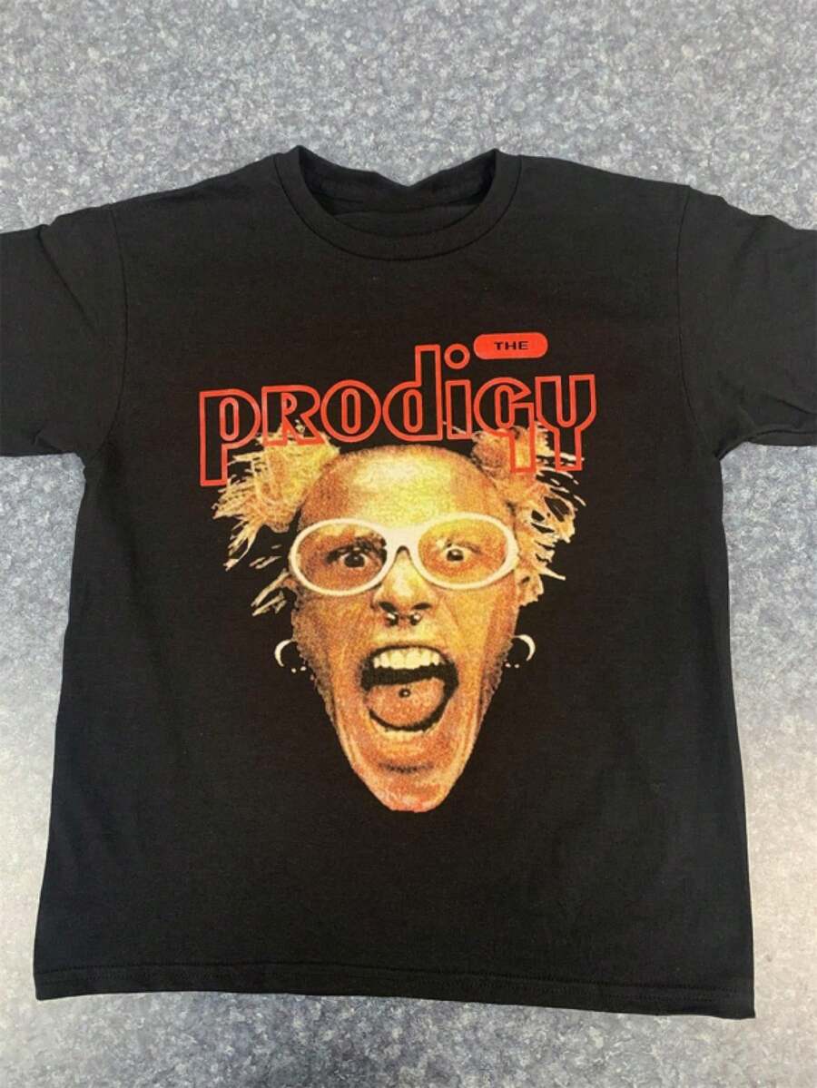 Motivo con logo della band maschile T Camicia - Maglietta nera a maniche corte,Presenta loghi accattivanti e stampe vivaci.,Vestibilità regolare, scollo rotondo, stile casual T Camicia,Lavabile in lavatrice,Adatto per concerti e per l'uso quotidiano - Articoli promozionali per band con stampa digitale resistente - nero - Visualizzare 1