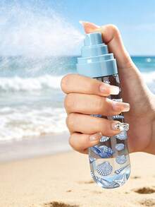 Blue Shell Print Spray Bottle - Reusable And Portable Spray Bottle / Travel Essential / Suitable For Essential Oils, Perfumes And Body Lotions / Suitable For Hair Salons, Kitchens, Bathrooms And Gardens (Random Pattern Cut), Mini Perfume - Multicolor - View 6