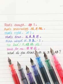 5pcs/10pcs Quick-Dry Fine Tip Plastic Pens With Clip Cap, Disposable Ink Refillable Pens, Back To School - Multicolor - View 4