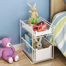 HUOLE Kitchen Organizer, 2-Tier Pull-Out Shelf Cabinet, Stackable Under-Sink Organizer With Storage Drawers, Kitchen, 37.4 * 26.5 * 44 (White) NXGZ - 80*30*57 公分 - 不鏽鋼 - 查看 6