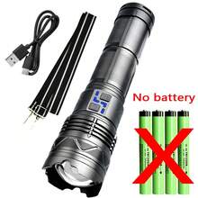 1pc High Power LED Aluminum Alloy Flashlight - Outdoor High Brightness Long Range Lighting With Battery Indicator, Adjustable Focus, Strong Beam Suitable For Night Fishing (Battery Not Included) - Multicolor - View 12