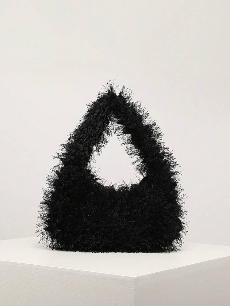 Bolso de Mujer de Cuero Suave y Ligero, Mini Bolso Casual para Citas - Negro - Añade 2