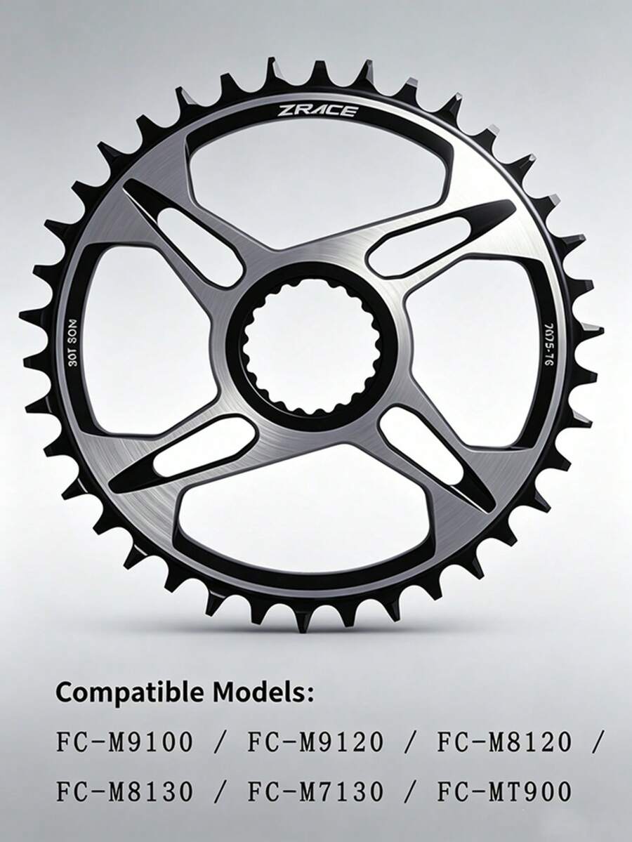 ZRACE 12速 32T-38T 7075鋁合金直裝式齒盤,適用 S M9100/M8100/M7100 MTB 升級 - 銀色 - 查看 1