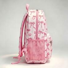 Student Backpack - Bowknot Print Design Backpack, Suitable For Teenagers And Middle School Students, Best Gift For Back To School Season - Multicolor - View 8