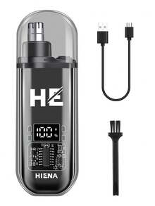 HIENA 男士理容套裝，理髮器，T型刀頭修剪器，輪廓修剪器，箔片刮鬍刀，鼻毛修剪器，無線理髮器，USB充電理髮器套裝，理髮師理髮器，家用理髮器套裝，LED顯示修剪器 - 黑色 - 查看 15
