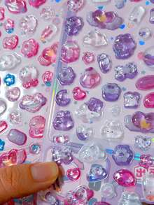 Cute Candy Party 3D Stickers, Embossed 3D Stickers, Phone Case Decoration, Cute Scrapbook Decoration, Kawaii Handmade Gift - 彩色 - 查看 6