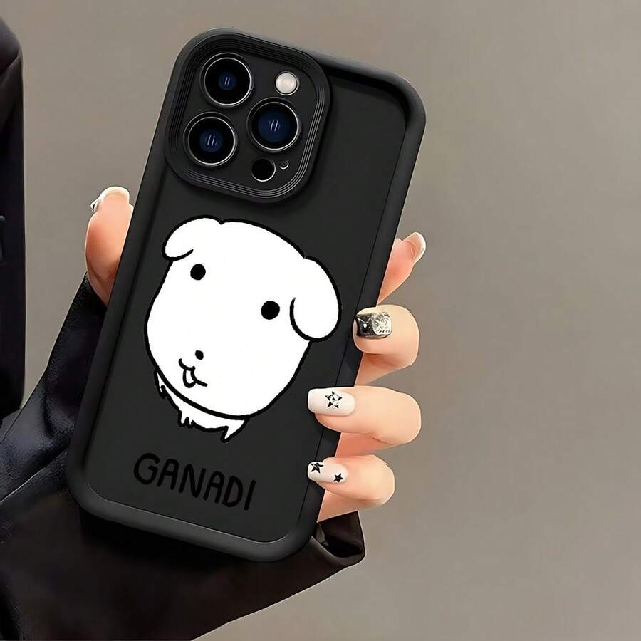 Funda para teléfono: Carcasa de perro GanadiS de dibujos animados para 17 16e 16 15 14 13 12 11 Pro X XR XSMAX 8 Plus, cubierta trasera de TPU suave anticaídas - Colores mezclados - Ver 1
