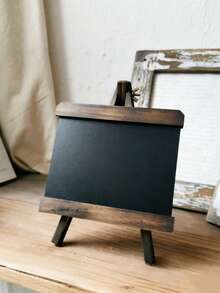 1pc Vintage Blackboard Bar Counter Chalkboard Message Board Desktop Decor Wooden Blackboard Bar Shop Message Board Home Decor Coffee Bar Decor - Small Blackboard - View 5