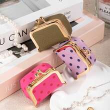 1pc Portable Mini Jewelry Box, Travel Earring, Ring, Accessory Storage Box - Lilac Purple - View 4