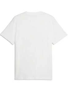 Puma Men's Graphics Short Sleeve Knit Collarless T-Shirt 63689402 - Black and White - View 4