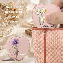 Customized 1pc 59 Inch Body Measuring Tape, Cute Pink Heart-Shaped Leather Material, Retractable Double-Sided Ruler, Suitable For Sewing, Tailoring, Body Measurement, School Supplies, Back To School Essential - Multicolor - View 2