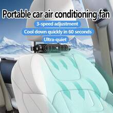 2026 Car Seat Fan, Suitable For Driver Seat And Back Seat, Upgraded Mini Portable USB Back Cooling Fan, Can Replace Ventilated Seats, 3-Speed Wind, Suitable For Most Cars, Vehicles, RVs, Trucks - A - View 2