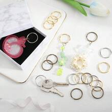35pcs 1 Inch Metal Key Rings, Durable Round Open Key Rings, Suitable For Home, Office And Car Keys, Pet Tags, DIY Crafts And Keychain Lanyard Making - Aperture - View 5