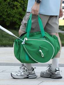 [Dry & Wet Separation]Large Capacity Badminton Bag, Wear-Resistant Fitness Sports Racket Bag, Adjustable Shoulder Strap Hand-Carry Crossbody Bag, Multi-Function Training Commute Travel Bag, Holiday Gift For Badminton Friends - Multicolor - View 1