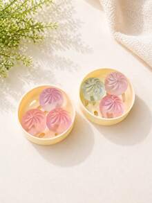 Tachimi 1pc Soup Dumpling Squeeze Stress Toy The Product Color May Vary Slightly Due To Light Intensity, So Consumers Should Be Cautious When Purchasing All Styles Are Shipped Randomly - Multicolor - View 4