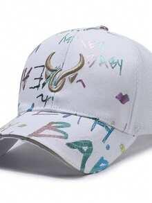 New Graffiti Embroidered Baseball Cap, Casual Baseball Cap, Outdoor Daily Versatile Sun Protection Shade Cap - Multicolor - View 11