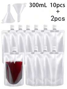 Bottled Hidden Beverage Bag, Reusable Juice Bag/Beverage Bag, Transparent Portable Leak-Proof Squeeze Water Bag, Includes Funnel, Refillable Liquid Bag, Fake Blood Bag, Specialized Liquid Dispensing Bag Container - Multicolor - View 17