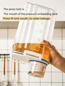 Slim Storage Bottle Plastic With Handle Double Latches And Pour Spout 2.5L Large Capacity Kitchen Inside Cabinet Refrigerator Door Gap Storage Cereal Container Airtight Food Keeper Bin Pantry Organization - Transparent - Übersicht 5