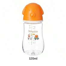 1個/2個 嬰兒奶瓶 220ml/320ml 標準5cm直徑 耐熱至100°C 矽膠奶嘴 柔軟舒適 適用於嬰兒多階段日常餵哺 卡通小狗造型設計 - 彩色 - 查看 11