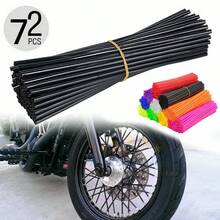 72pcs Bicycle Wheel Spoked Protector Wraps 24cm Wheel Rim Spoke Wrap Kit For Motorcycle Bike Color Rims Skin Trim Covers Pipe Universal Dirt Bike Spoke Covers Motorcycle Wheel Rim Spoke Wrap Kit Skins Protector Cover For Motocross Bicycle - Multicolor - View 5