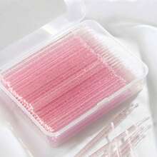 100pcs Nano Ultra-Fine Fiber Swabs, For Precision Eye Makeup And Eyeliner Application, Fragrance-Free PP Material, Ultra-Fine Tip For Perfect Application And Gentle Removal, Includes Eyelash Extension Cleaning Sticks And Eyelash Brushes - Multicolor - View 17