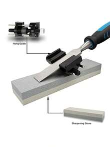 Basics - Juego de cinceles de tallado de madera de 8 piezas con guía de afilado piedra de afilar y caja de almacenamiento - como en la imagen - Ver 3
