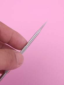 4件組銀色雙頭痘痘抽取器，適用於痤瘡與黑頭清除，臉部清潔工具 - 彩色 - 查看 2