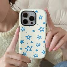[24h Shipping From DE/FR/ES]Apple 17 16  22 23 24 25 26 Galaxy Phone Case - 2-In-1 Shiny White And Blue Star Case For IPhone 17PM, 16 Pro Max, 11 Pro, 13 Plus, 7/8, SE, XS And XR - 1 Piece Of Picture Color - View 5