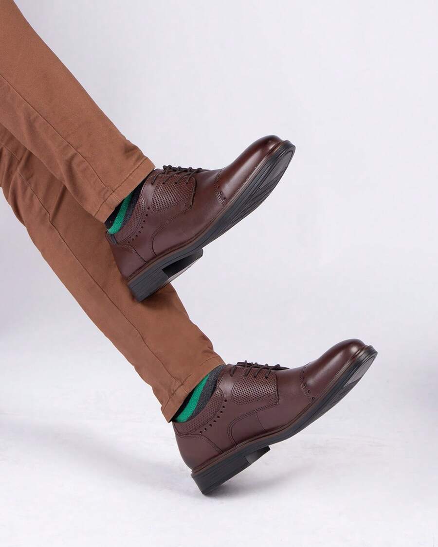 Fratello Shoe Store Flexi Derby Parker 400102 Nogal - Café integral - Ver 1