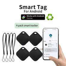RSH 4 Stück Smart Tags für Android-System, kompatibel mit der Android Find My Device App, geeignet für die meisten Android-Handy (Systemanforderung 9 und höher), Anti-Verlust-Gerät, präziser Positionierungs-Smart-Tracker, austauschbare Batterie und Datenschutz, geeignet für Schlüssel, Rucksäcke, Geldbörsen, Haustiere und Gepäck. Feiertagsgeschenke, Weihnachten, Halloween, usw. - Schwarz - Übersicht 13