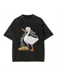 Camisetas de hombre Goostarion Baldurs Gate Goose, de algodón puro, estilo casual, manga corta, cuello redondo, regalo de cumpleaños. SQNY - Negro - Ver 3