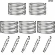 35pcs 1 Inch Metal Key Rings, Durable Round Open Key Rings, Suitable For Home, Office And Car Keys, Pet Tags, DIY Crafts And Keychain Lanyard Making - Aperture - View 9