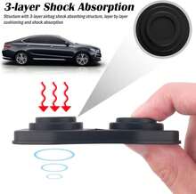 YGDMD 4PCS Universal Silicone Car Door Latch Covers,New Silicone Door Latch Protective Cover With 3 Layers Of Shock Absorption For Protection &Amp; Noise Reduction,Soft Car Doors Strike Protector - ColorA - View 5