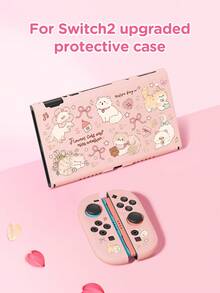 New Switch2 (2025) Game Console Accessories, 1pc Cartoon Cute Cat & Flower Pattern Protective Case, Compatible With Switch2, Switch NS/Switch OLED/Lite, Switch Game Console Accessories, Storage Bag, Switch Protective Case, Romantic Gift For Switch Players - Multicolor - View 17