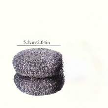 8/20/40pcs Stainless Steel Scouring Pads, Multi-Functional Kitchen Cleaning Balls. Essential Home Cleaning Tool, Outdoor/BBQ Cleaning Brush. Sponge And Cleaning Ball 2-In-1 - Multiple Packs - View 4