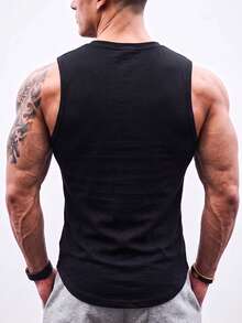 ZYNTH BALENO Men's Summer Round Neck Tank Top T-Shirt - Black - View 8