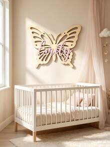 1pc Personalized Wooden Double Layer Customized Name Decor, Laser Cut Cursive Font Door Wall Plaque, Multiple Colors Available, Suitable As Bedroom, Living Room, Wedding And Housewarming Gift, Valentine's Day Decoration Carving, High Quality Customization, Exclusive Unique Gift - Style 1 - View 4