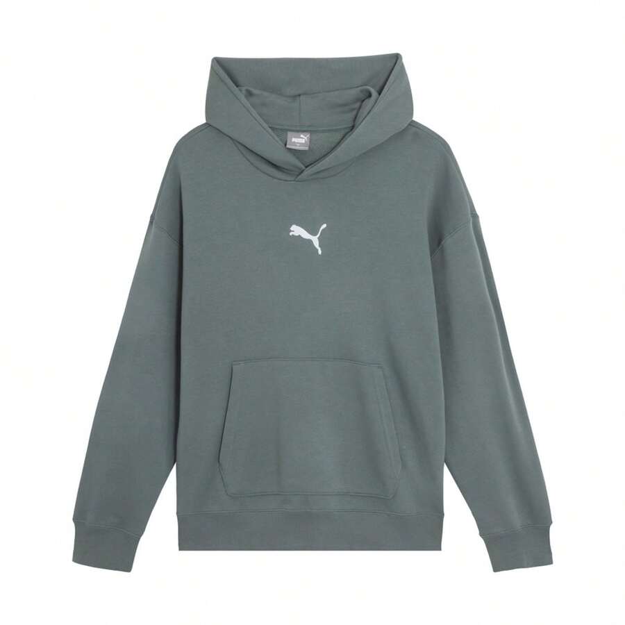 Puma 春秋款簡約百搭男士連帽套頭長袖針織運動衛衣 68348082 - 夜綠 - 查看 1