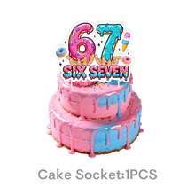 46pcs Birthday Party Decoration Set, Theme "67 Six Seven", Includes 15 Banners, 6 Triangular Flags, 24 Small Triangular Flags And 1 Large Triangular Flag, Suitable For Photo Backdrop, Applicable For Indoor And Outdoor Birthday Parties - B - View 6