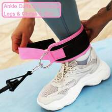 2PCS - Fitness Ankle Strap For Cable Machine, With Double D-Rings And Adjustable Leg Straps, One Size Fit With Premium Padding Cuffs, Ankle Bands For Working Out, Booty Workouts, Leg Extension, Hip Abductors, Kickbacks & Lower Body Exercises - Multicolor - View 9