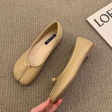 Tabi -zapatos planos de piel de microfibra para mujer, zapatillas cómodas con punta dividida, mocasines de fondo suave, lisos - marrón3 - Ver 11