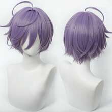 Yewell Lilac 12-Inch Cosplay Wig, Roleplay Headpiece, Daily Series, Japanese Cosplay Headpiece Series, Multi-Style Interpretation, Cartoon Anime, Suitable For Private Party, Daily Roleplay, Halloween - Lilac Purple - View 1