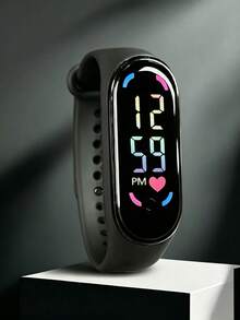 1pc Waterproof Digital LED Touch Screen Ladies Watch, Suitable For Daily Wear And Sports - Multicolor - View 19