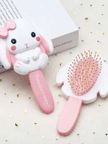 1pc Cute Shaped Air Cushion Comb For Girls Scalp Massage Brush Suitable For Both Wet And Dry Hair Anti-Static To Smooth Frizzy Hair - Multicolor - View 1
